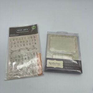 Hero Arts Fanciful Swirl Alphabet Clear Stamps & Recollections Acrylic Block Set